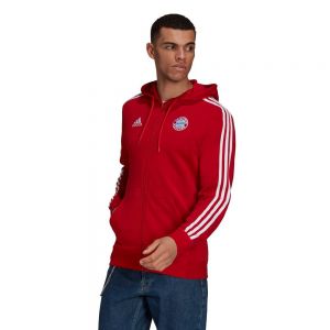 Equipación de fútbol Adidas Fc bayern munich 21/22 3 stripes full zip hooded sudadera