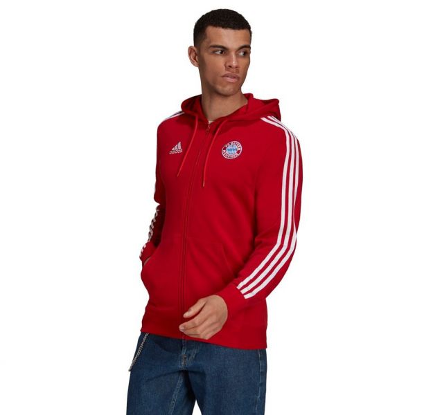 Adidas Fc bayern munich 21/22 3 stripes full zip hooded sweat Foto 1