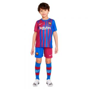Equipación de fútbol Nike  Conjunto FC Barcelona Primera Equipación Little 20/21 Junior